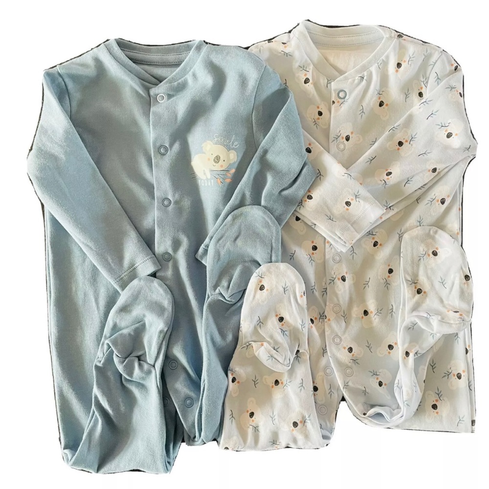 6-9 month Sleepsuits Cotton covered toes